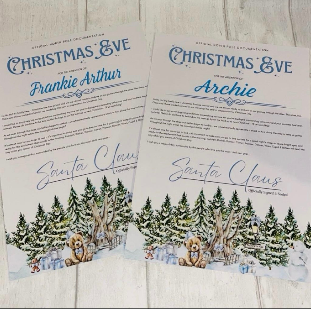 Personalised Christmas Eve Letter Pink Or blue