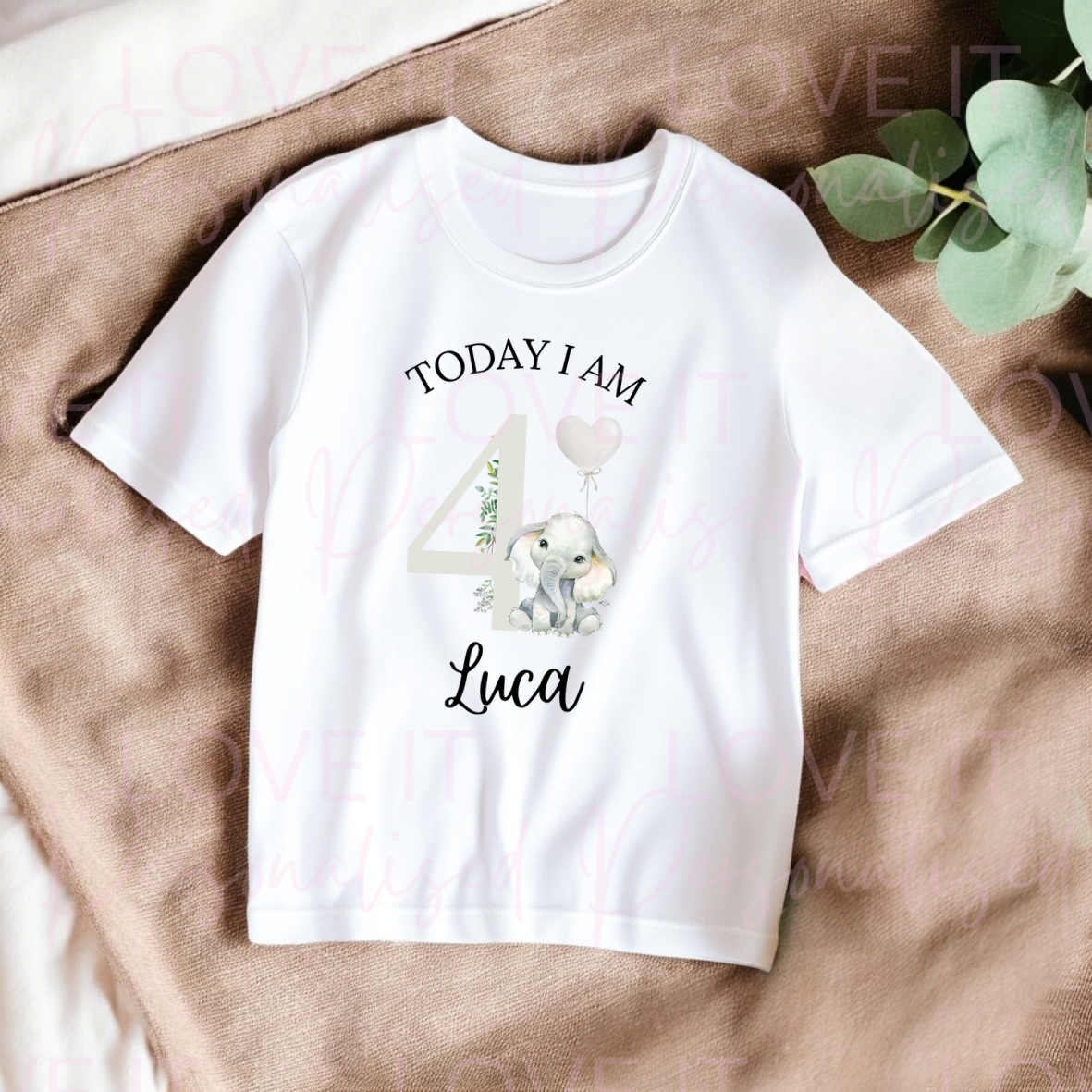 Personalised Animal Children's Birthday Bodysuit/T-Shirt