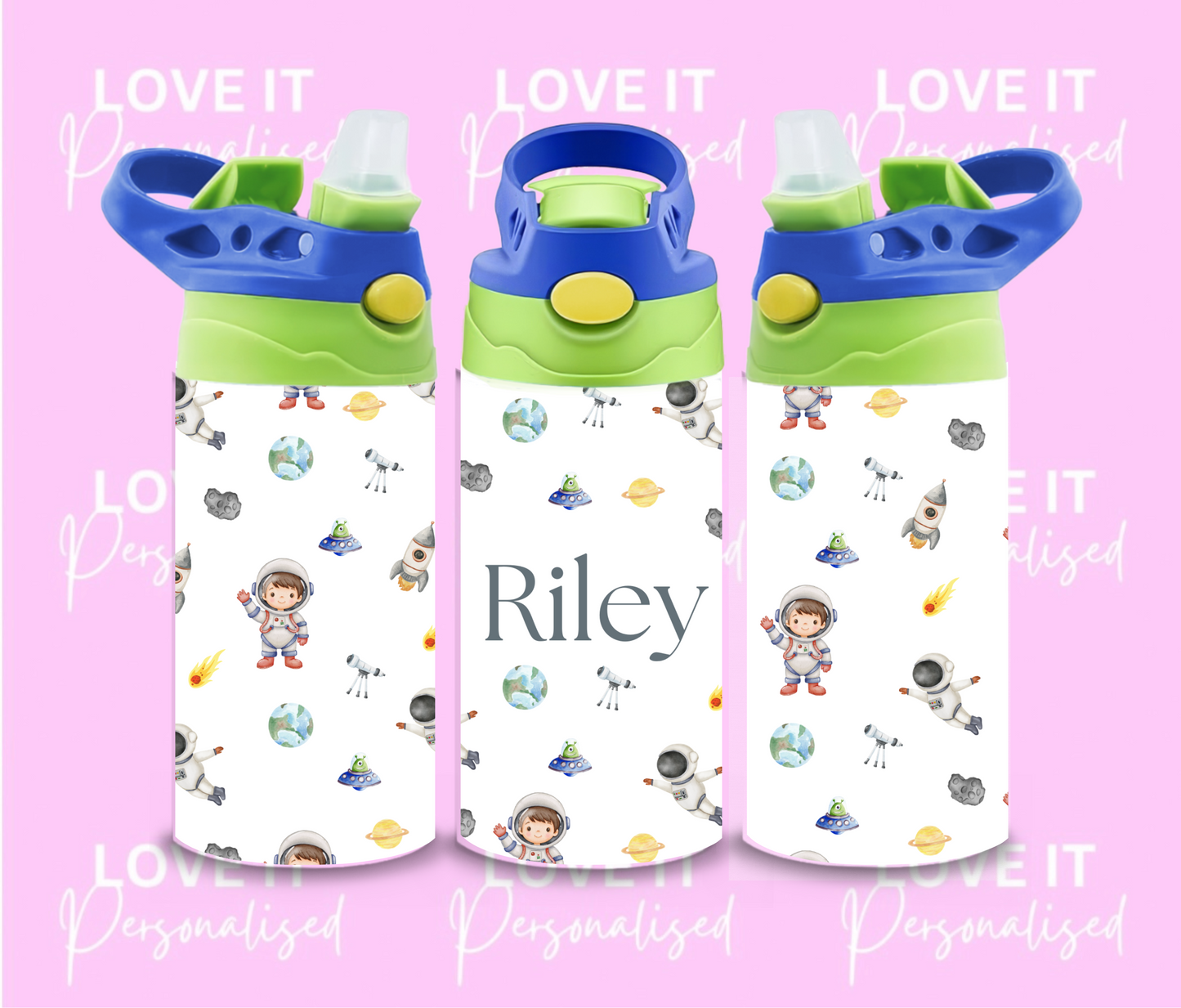 Personalised Space 12oz Water Bottle