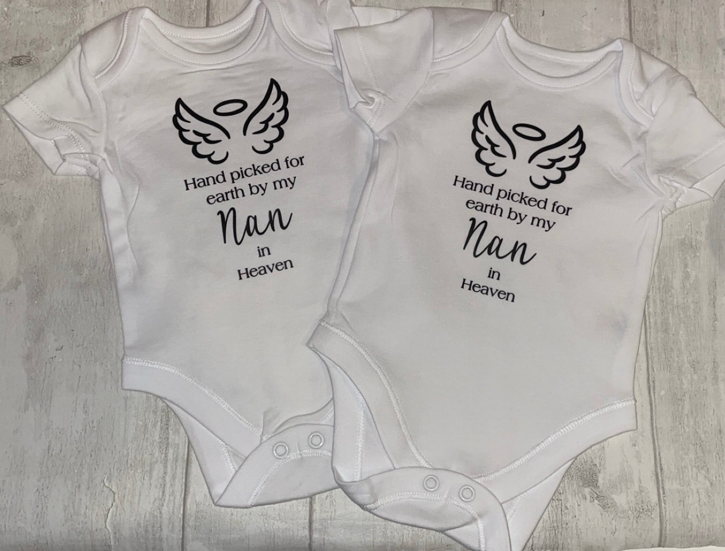 ‘Hand picked for earth by my Nan’ Baby Bodysuit