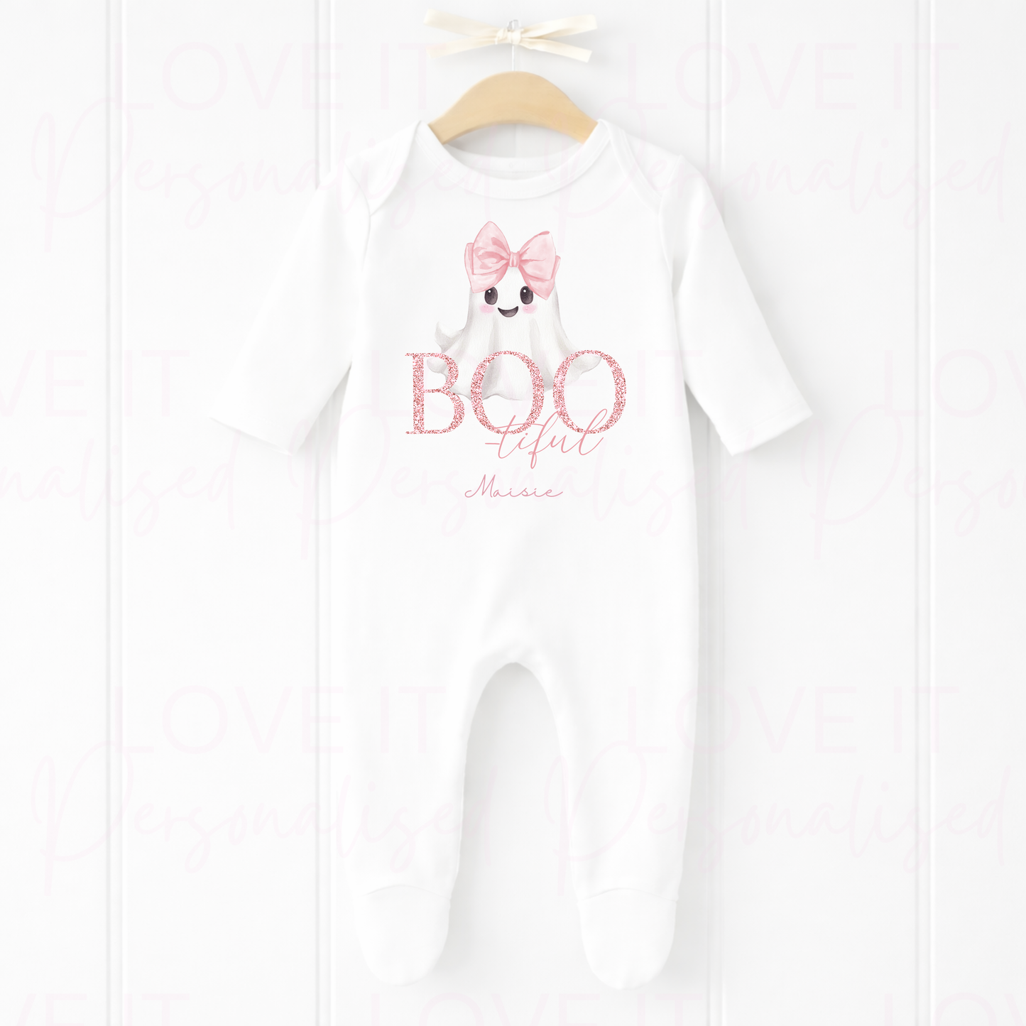 Personalised Boo Halloween Bib/Bodysuit/Sleepsuit