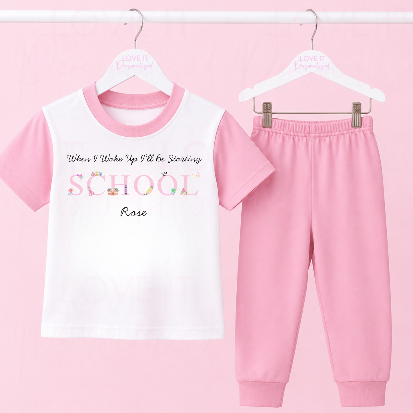 Personalised Starting Nursery/School Long Pyjamas