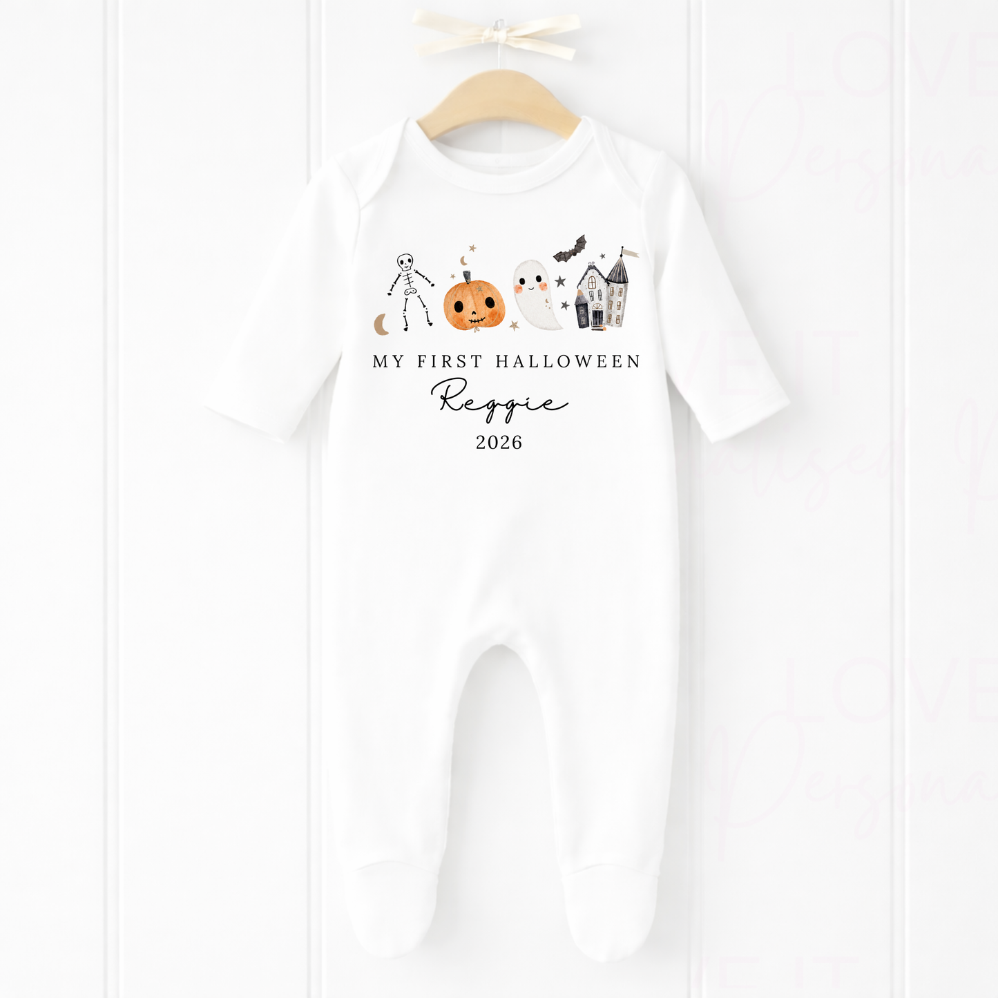 Personalised First Halloween Bib/Bodysuit/Sleepsuit