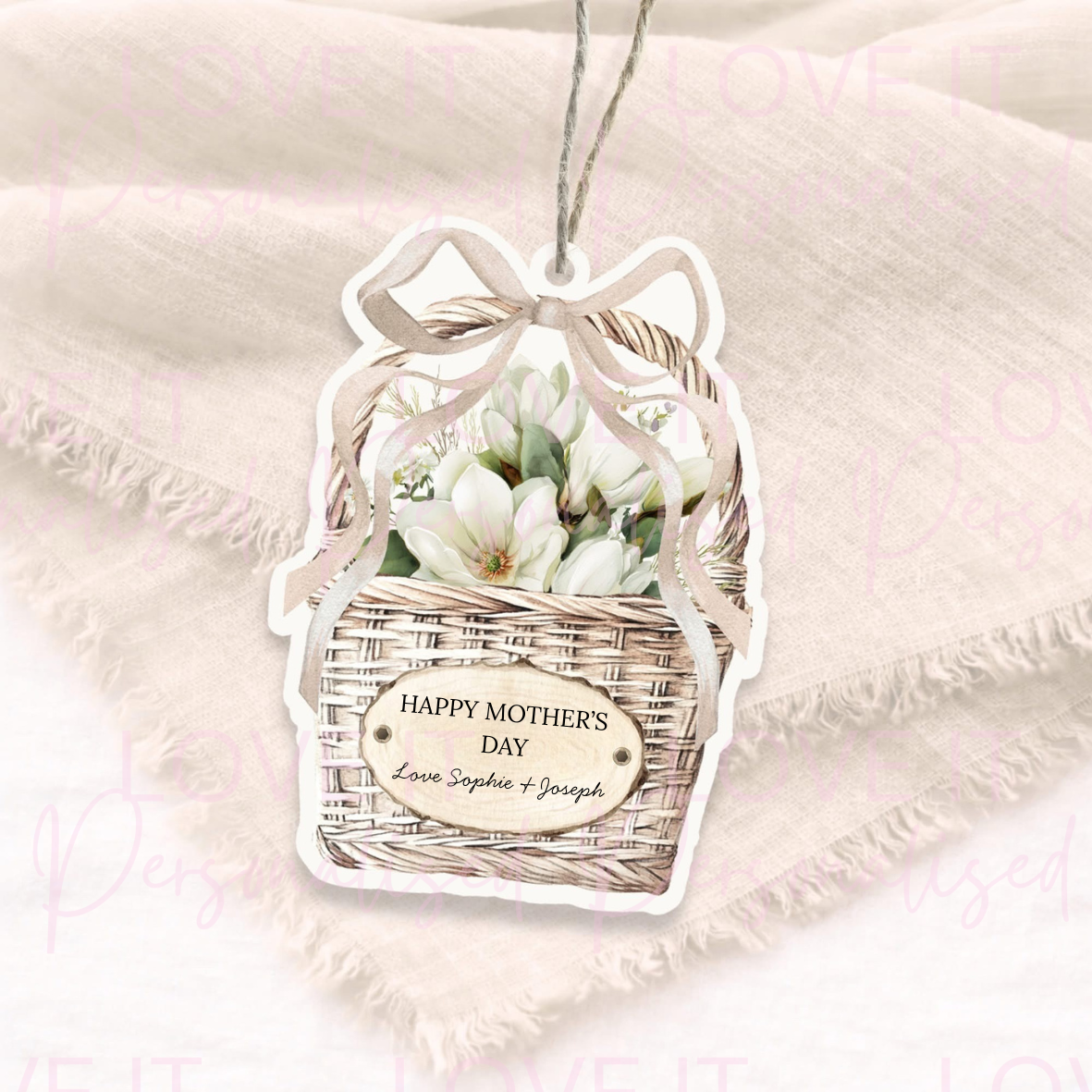 Personalised Mother's Day Message Keyring