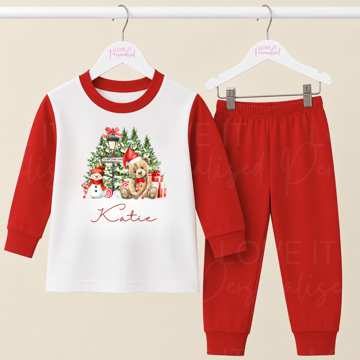 Personalised Christmas Express Train Wreath Matching Family Pyjamas (Copy)