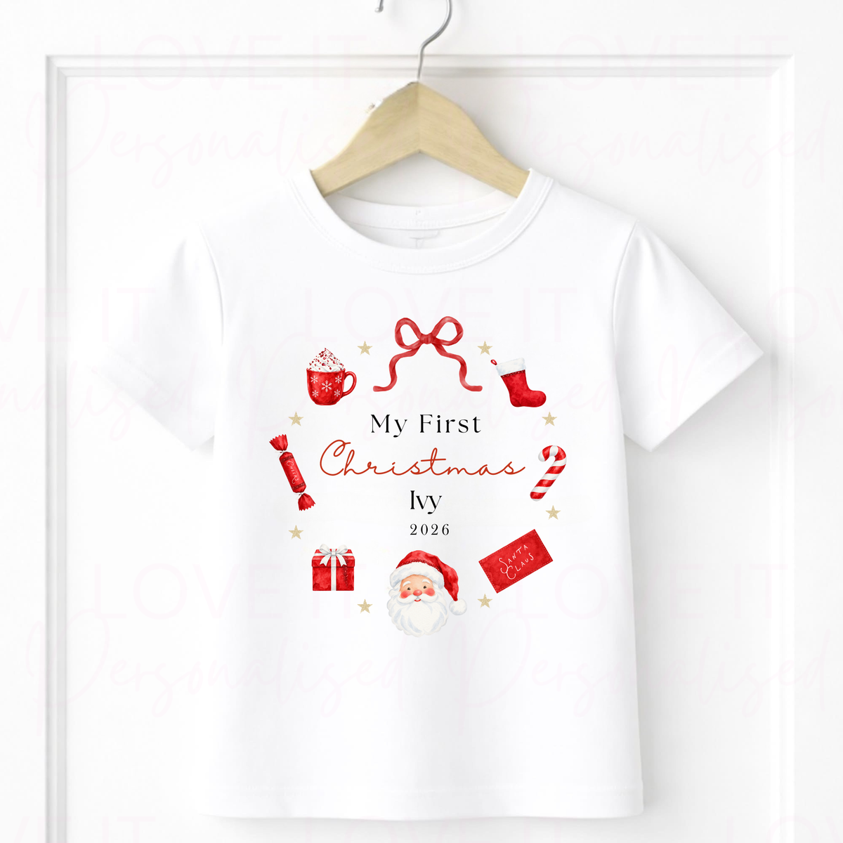 Personalised First Christmas Bib/Bodysuit/Sleepsuit