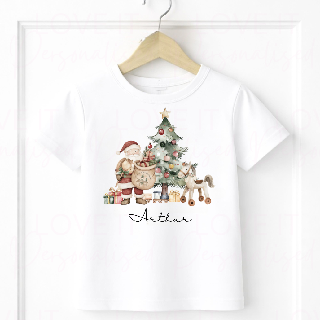 Personalised Children's Santa Christmas T-Shirt/Sweatshirt