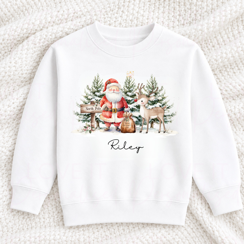 Personalised Children's Christmas T-Shirt/Sweatshirt