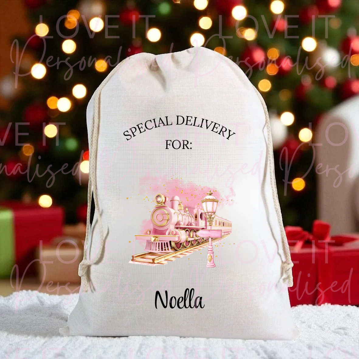 Personalised Christmas Express Train Stocking/Sack