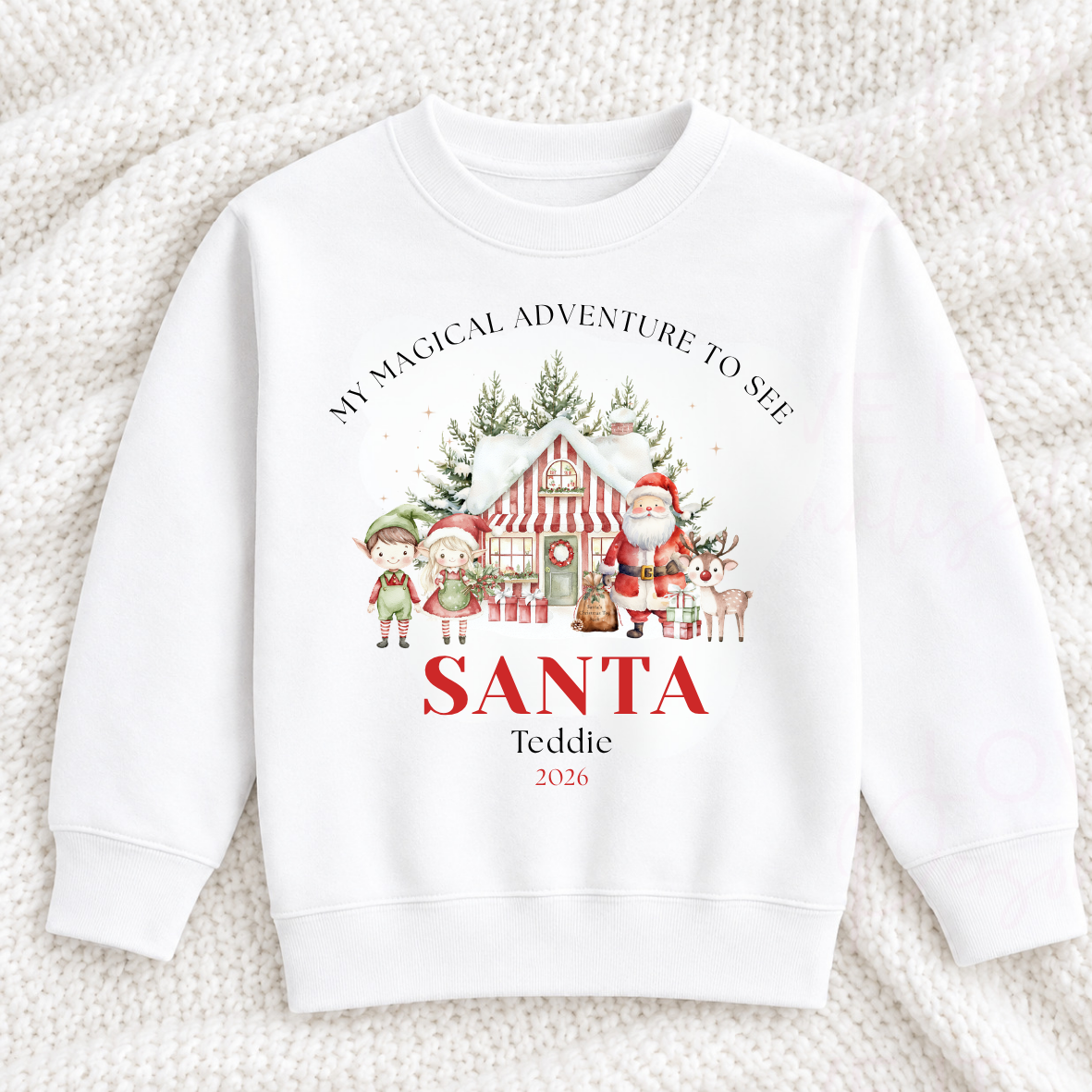 Personalised Children's Visiting Santa Sweatshirt