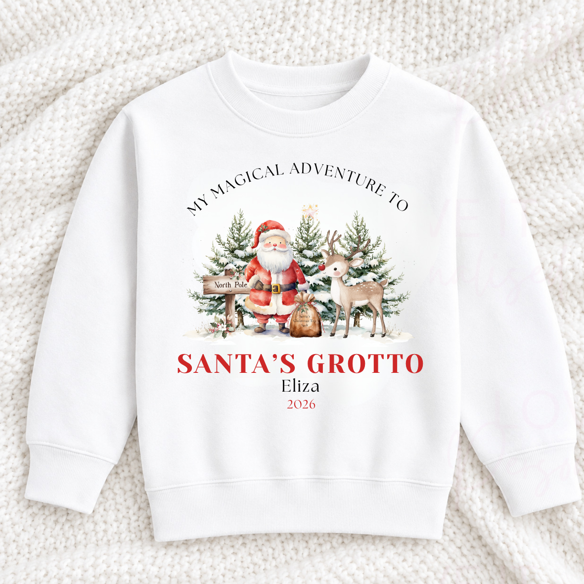 Personalised Children's Visiting Santa Sweatshirt