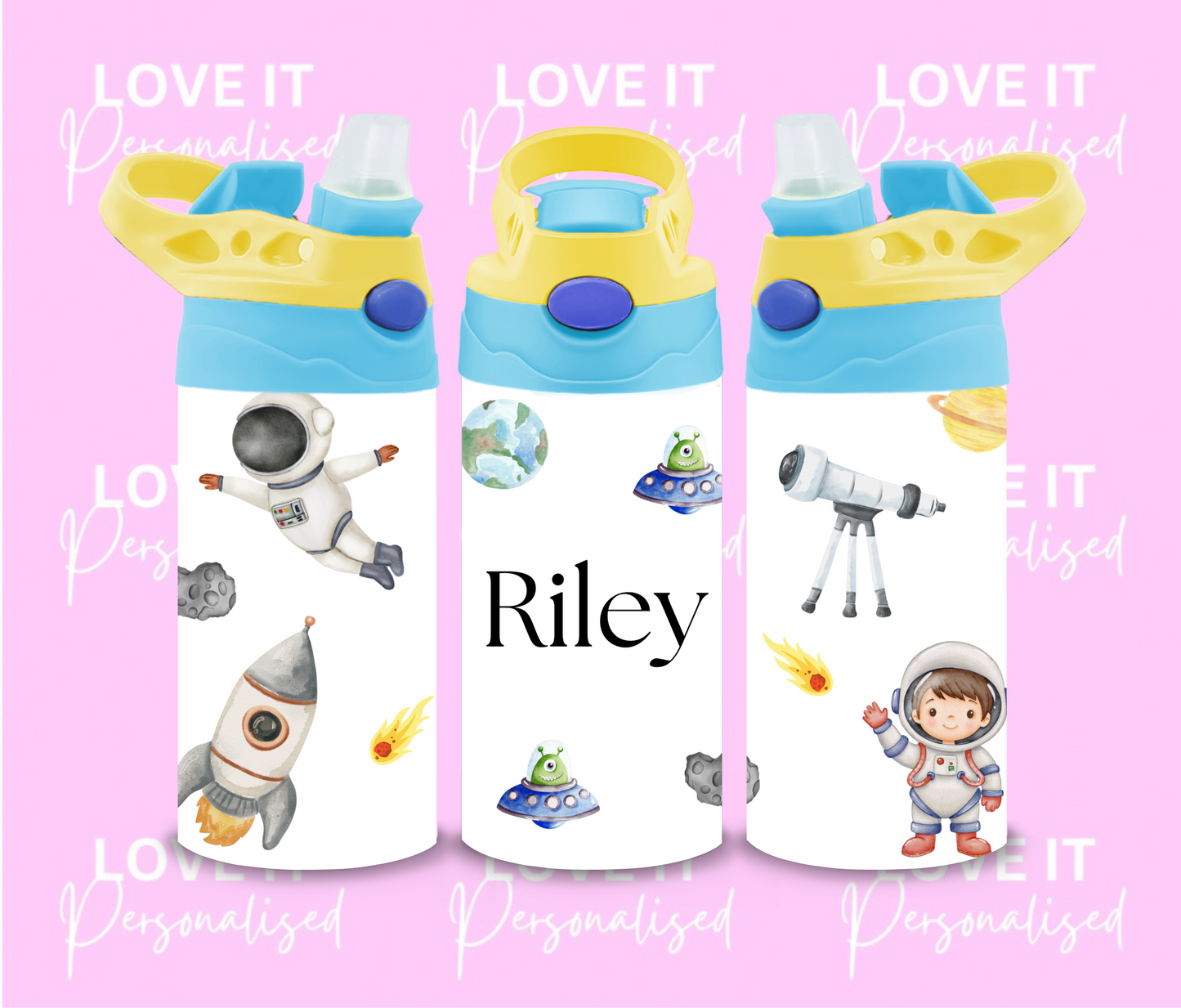 Personalised Space 12oz Water Bottle