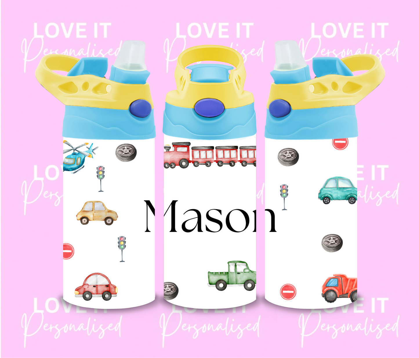 Personalised Transport 12oz Water Bottle