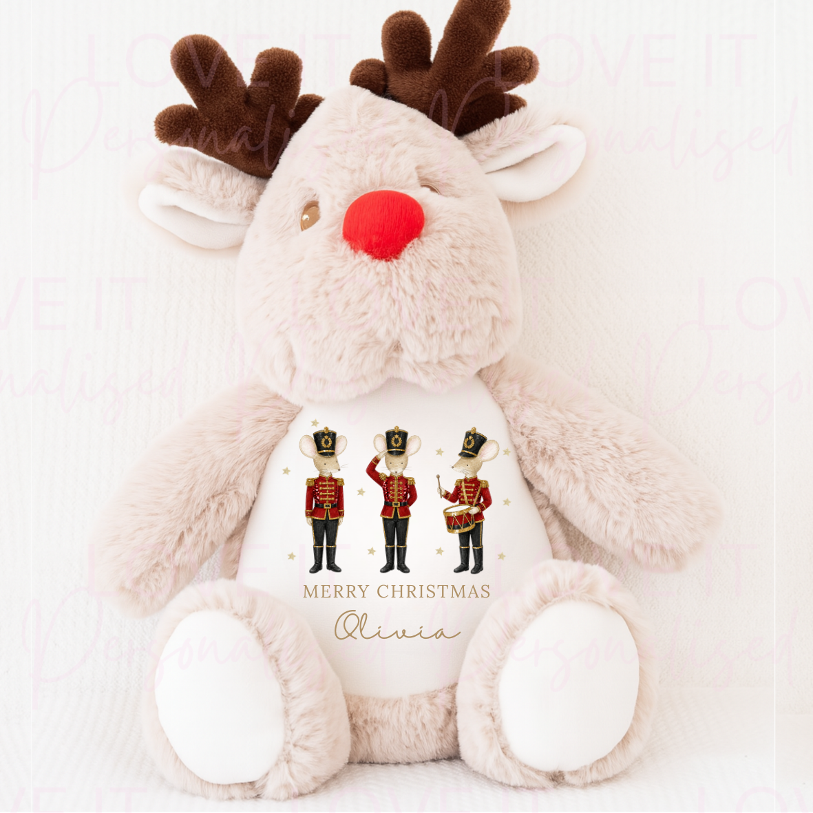 Personalised Nutcracker Christmas Reindeer Teddy