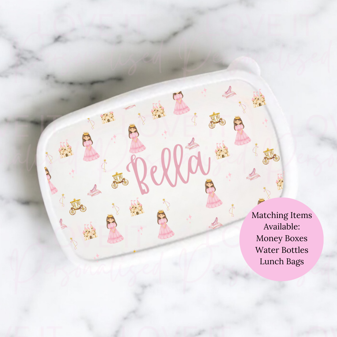 Personalised Princess Lunch/Snack Box