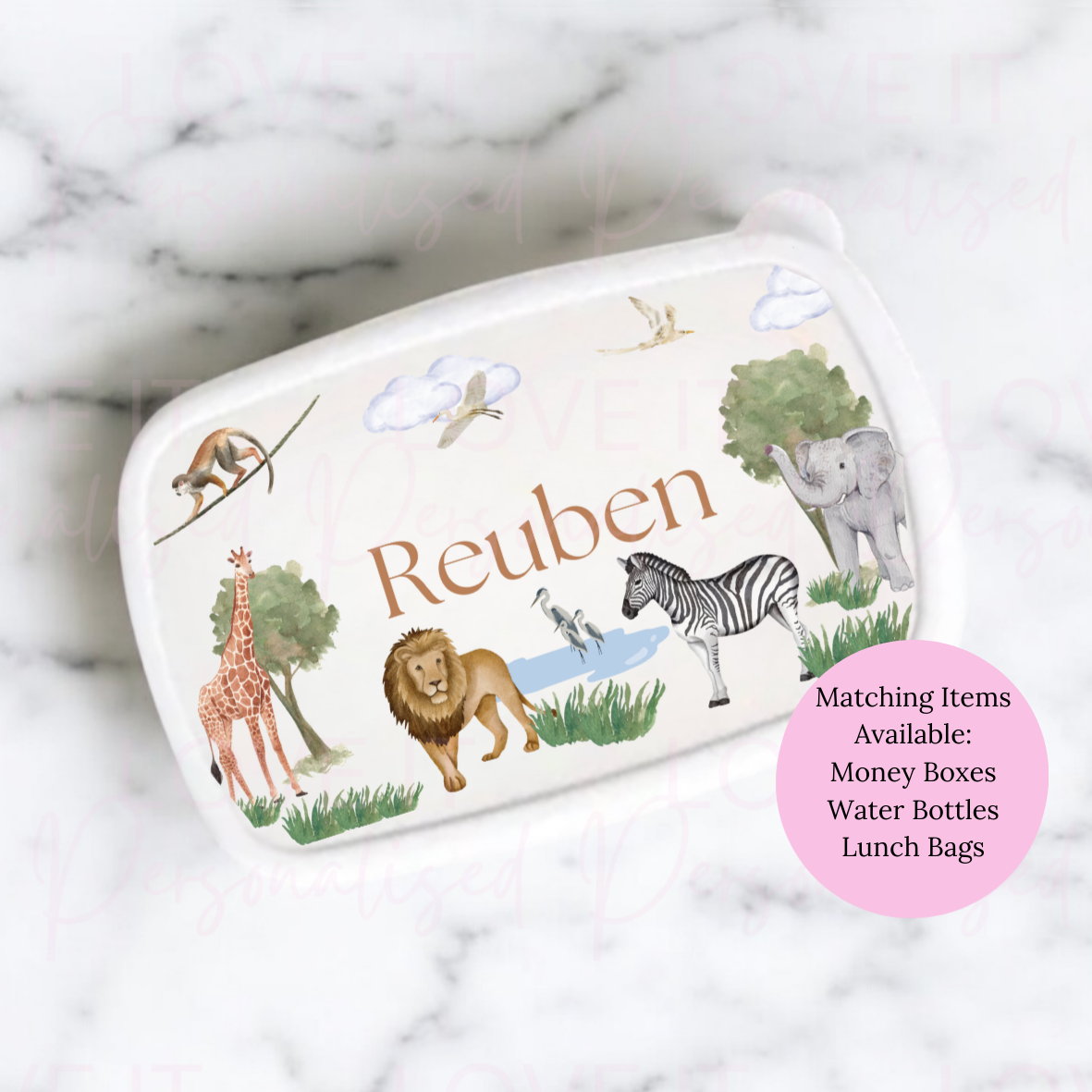 Personalised Safari Lunch/Snack Box