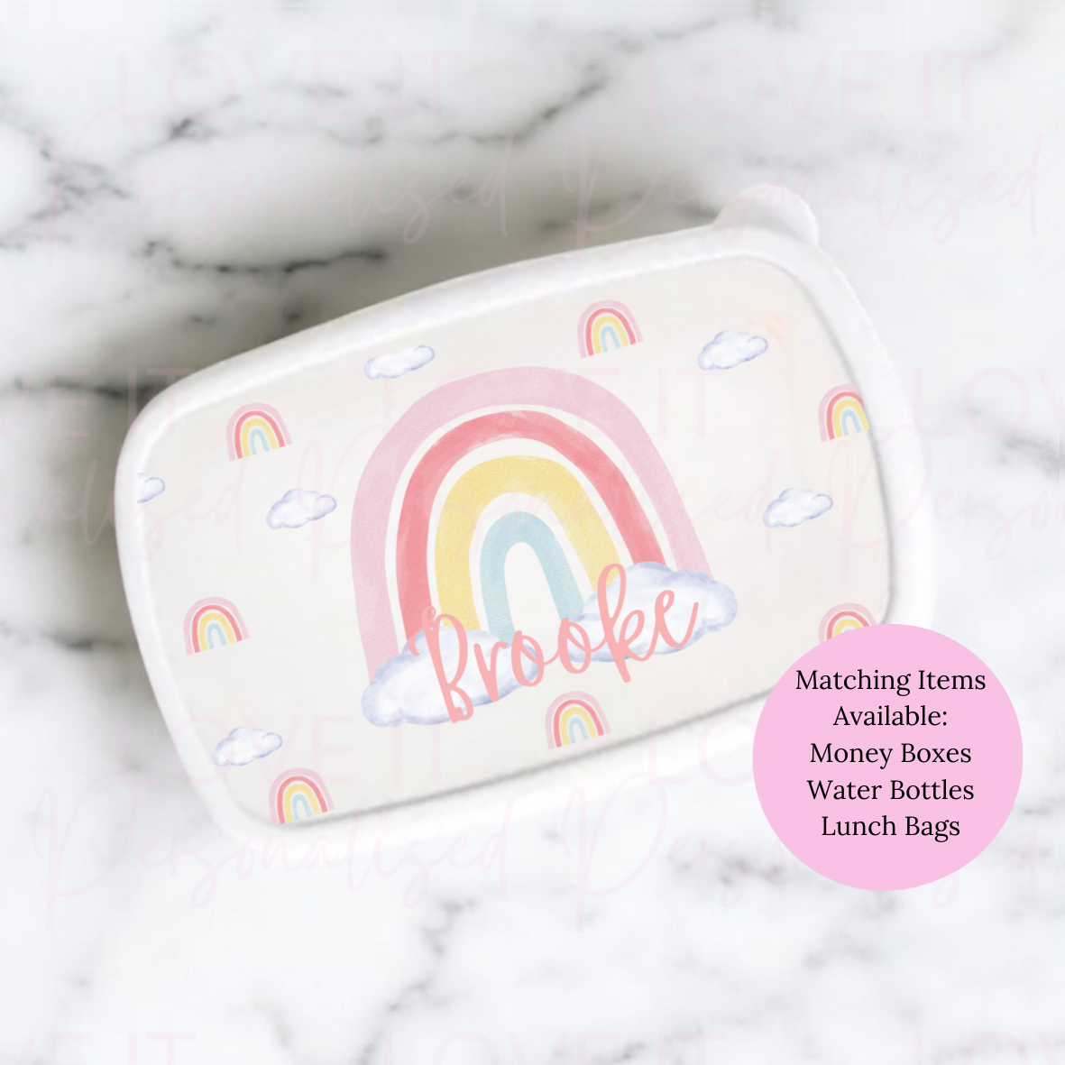Personalised Rainbow Lunch/Snack Box