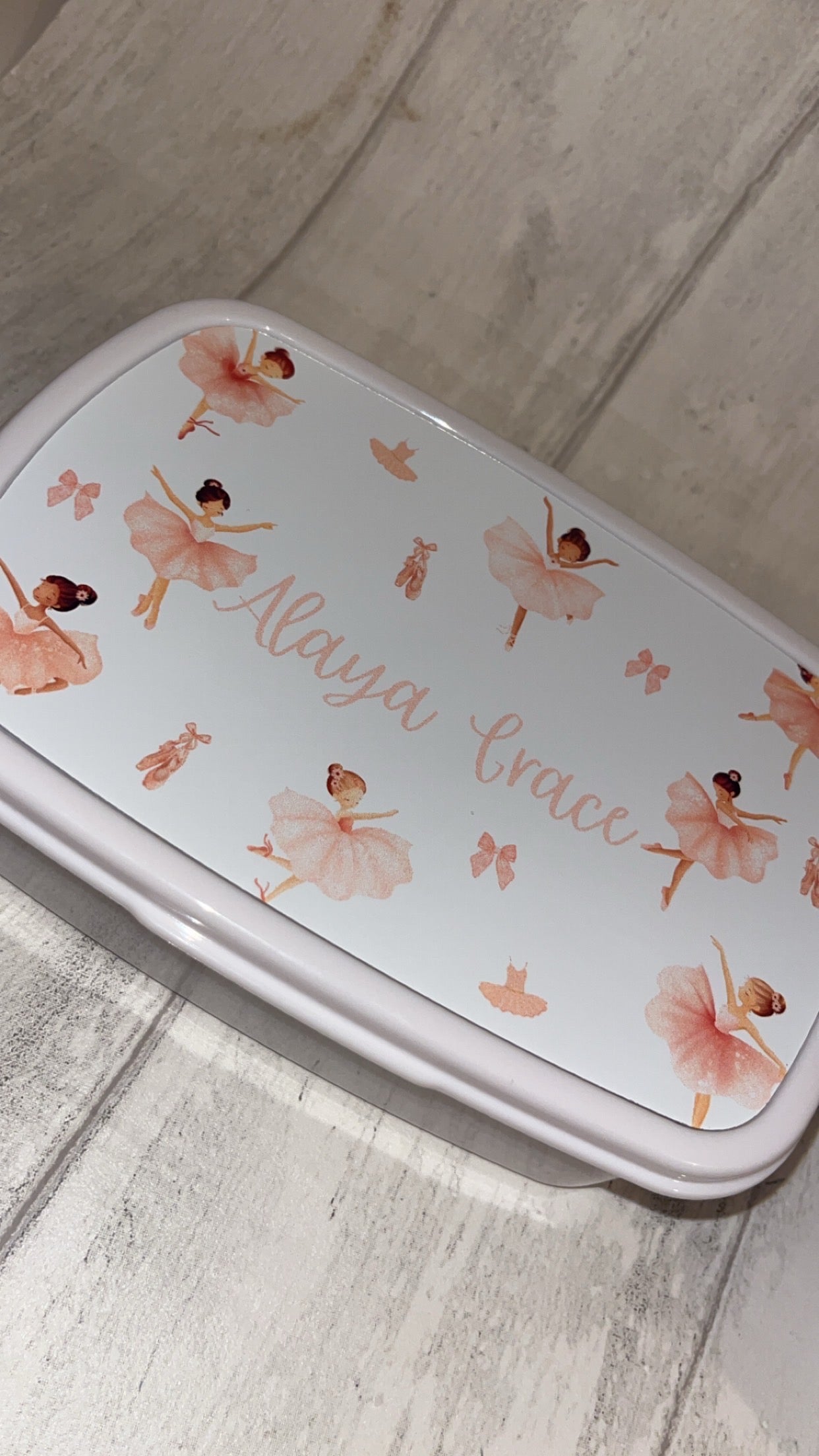Personalised Ballerina Lunch/Snack Box