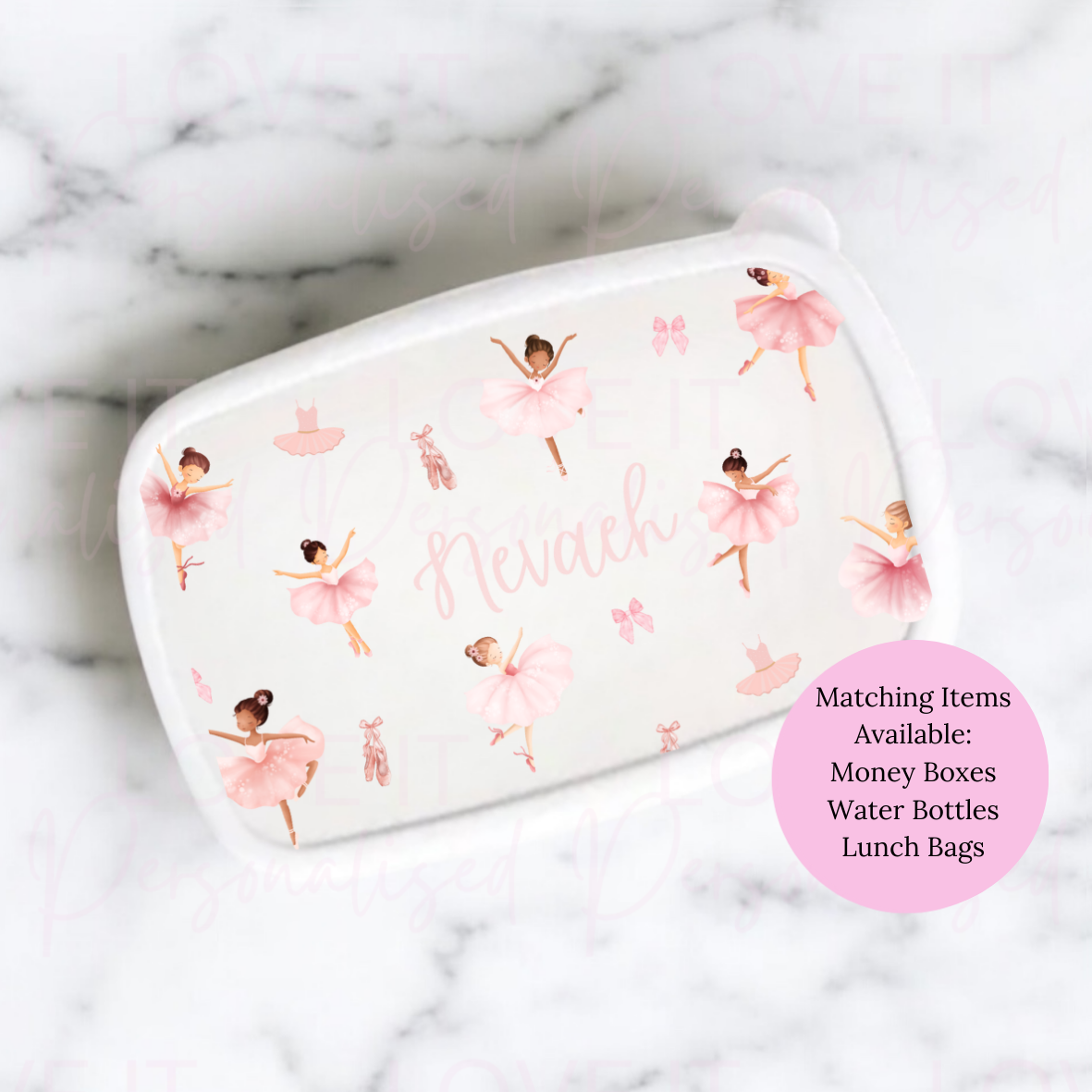 Personalised Ballerina Lunch/Snack Box