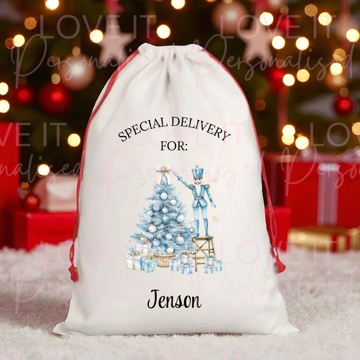 Personalised Christmas Tree Stocking/Sack