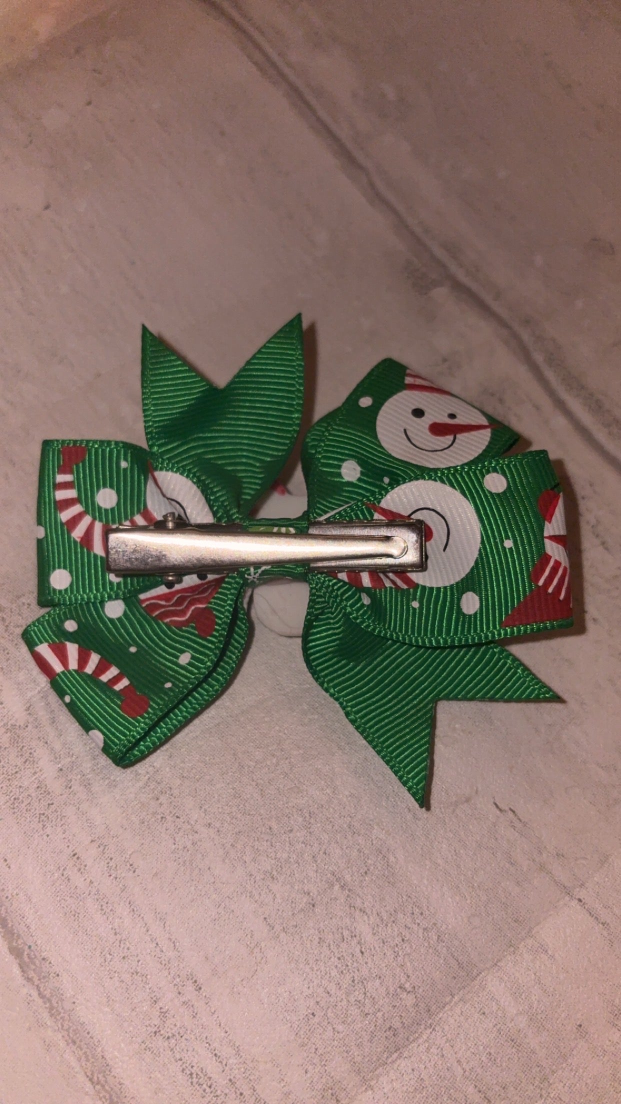 Christmas Snowman Hair Bow