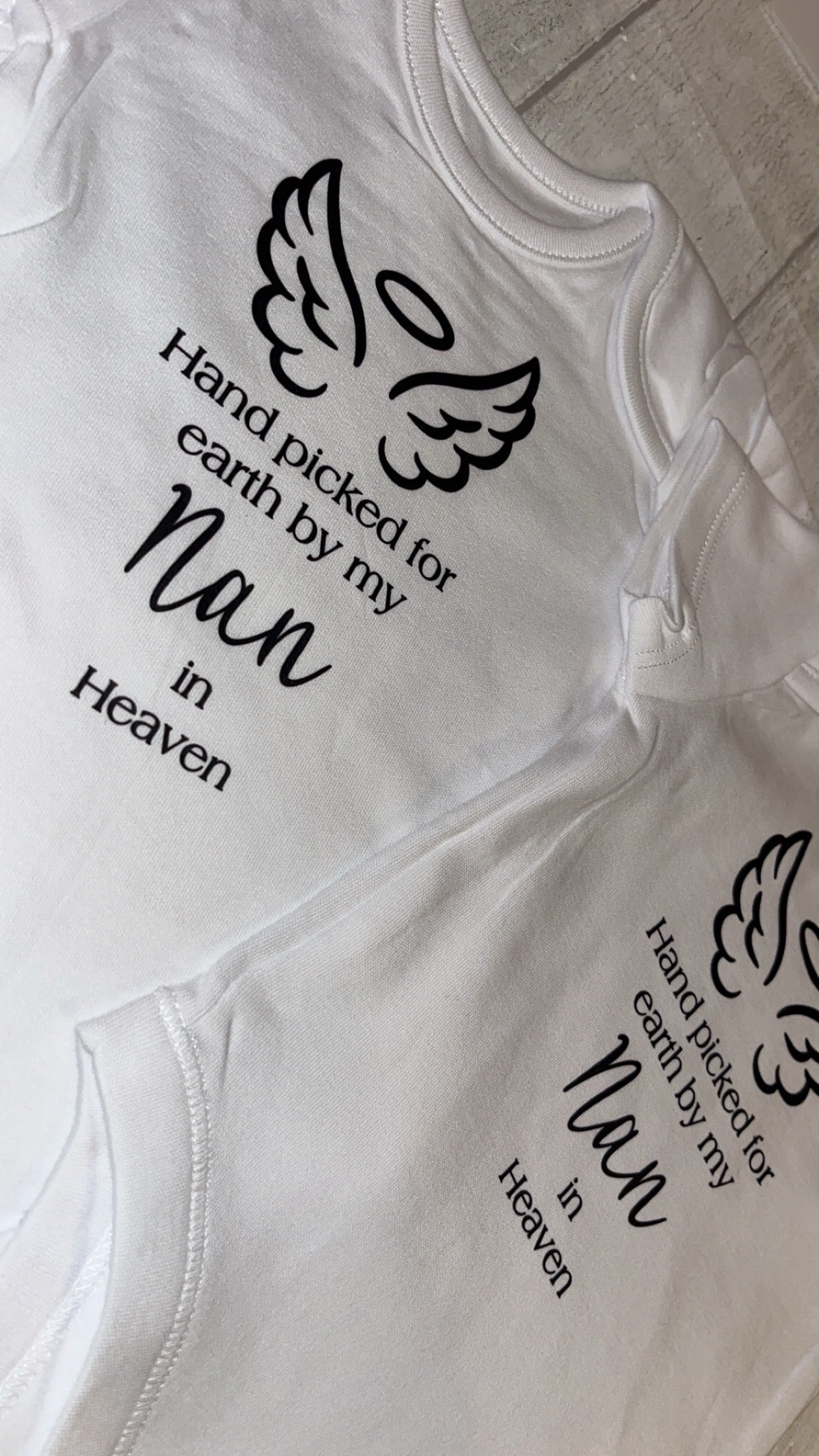 ‘Hand picked for earth by my Nan’ Baby Bodysuit