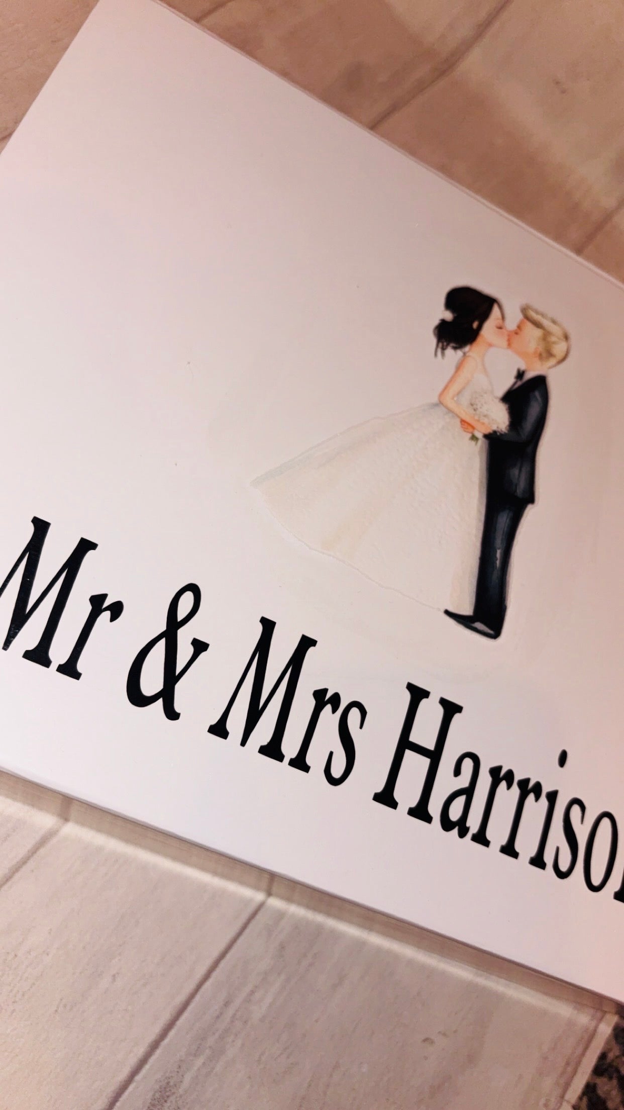 Personalised Bride & Groom Wedding Magnetic Gift Box