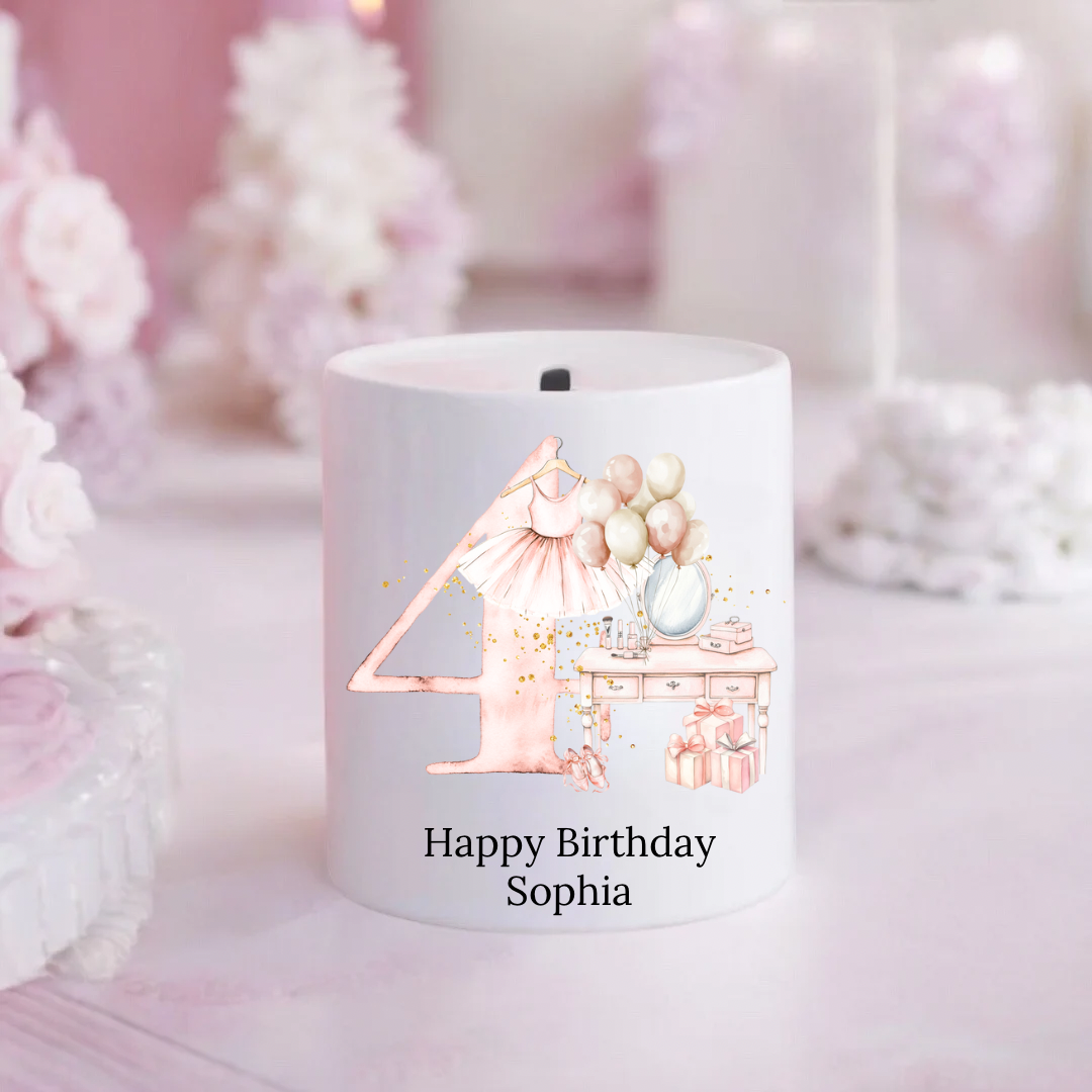 Personalised Ballerina Birthday Money Box