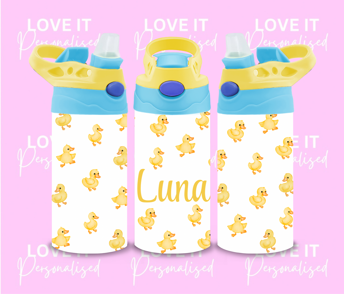 Personalised Ducks 12oz Water Bottle