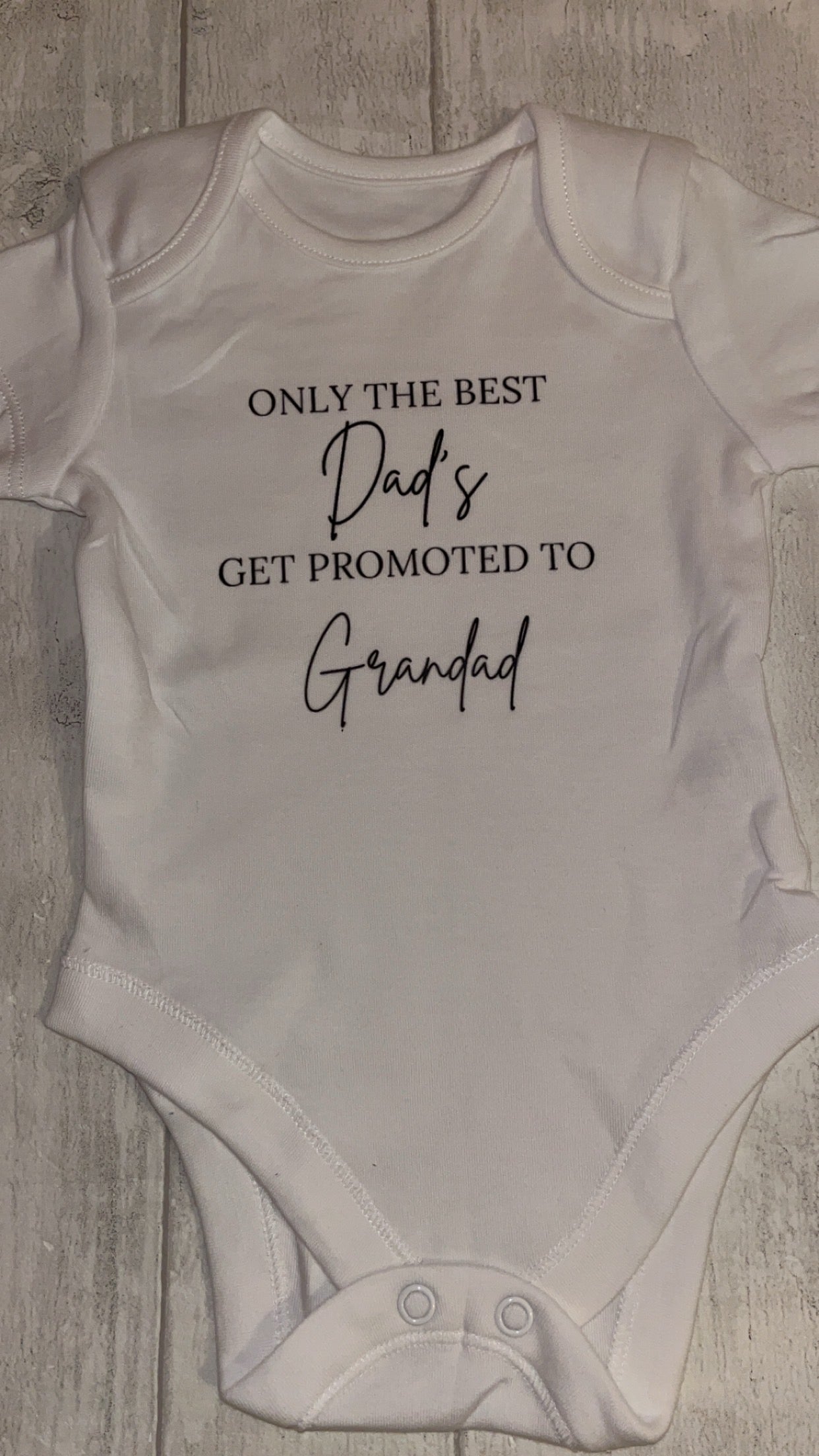 Promoted To Grandad Baby Bodysuit