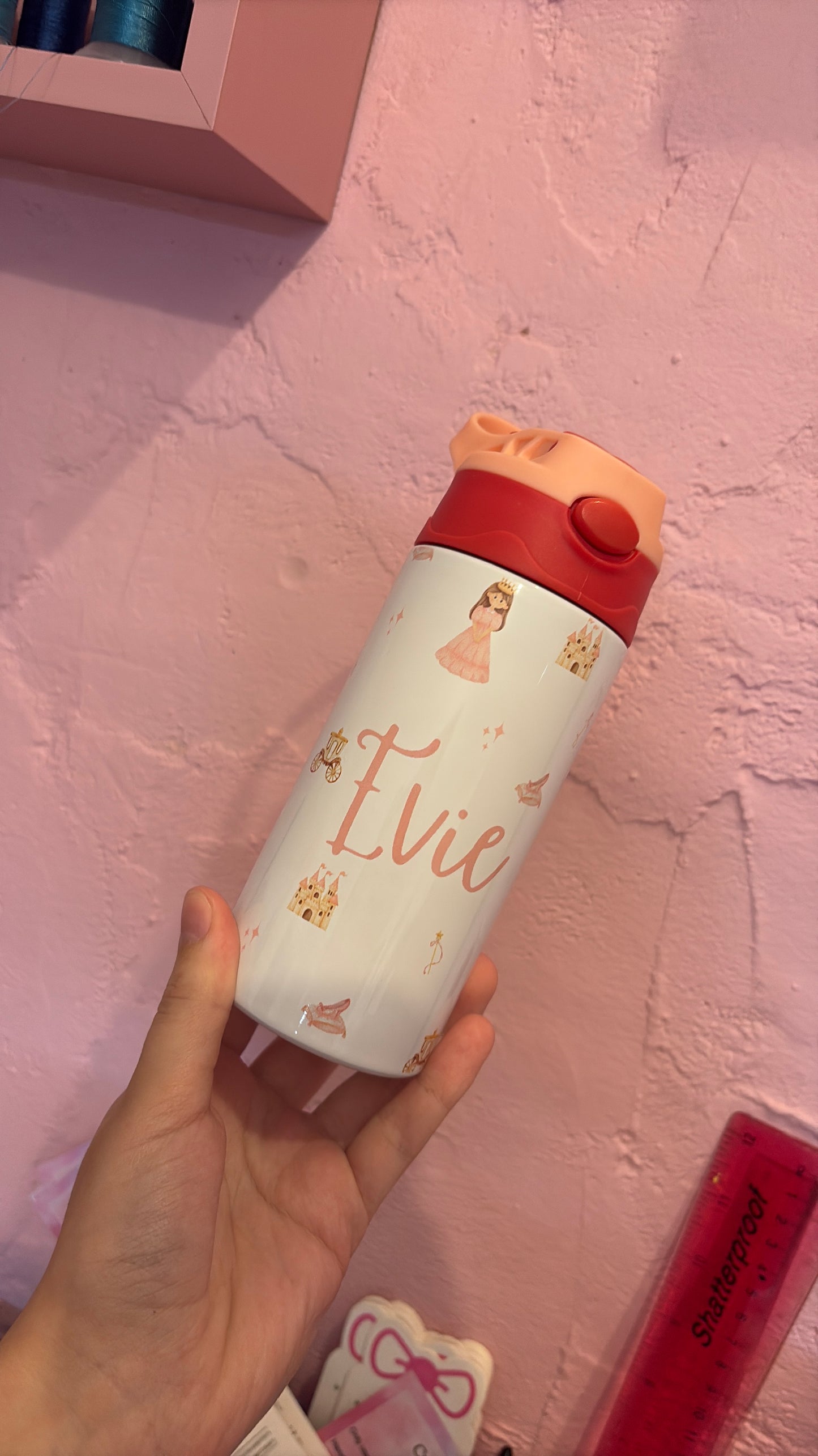 Personalised Princess 12oz Water Bottle