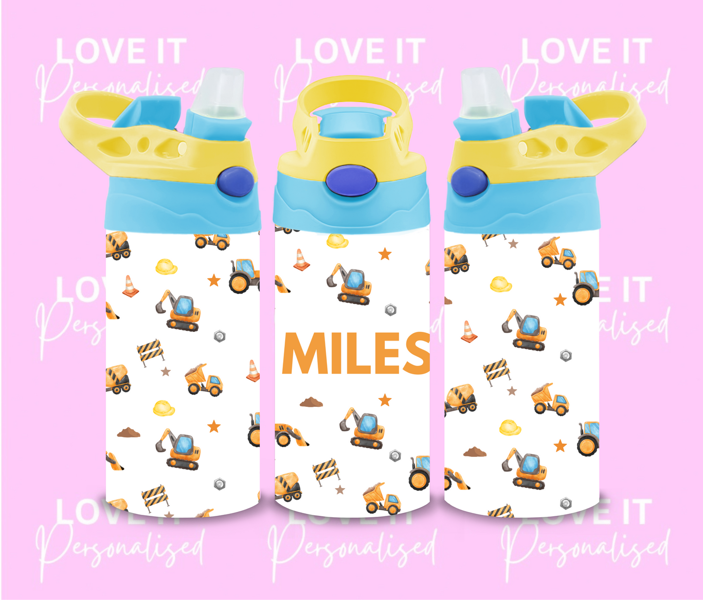 Personalised Construction 12oz Water Bottle