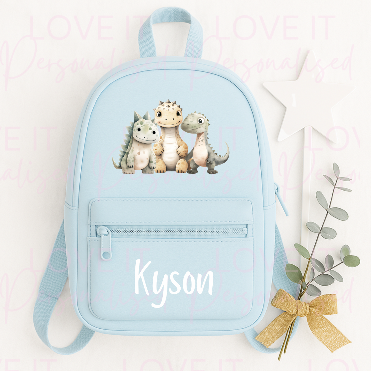 Personalised Children’s Mini 3 Dinosaur Backpack