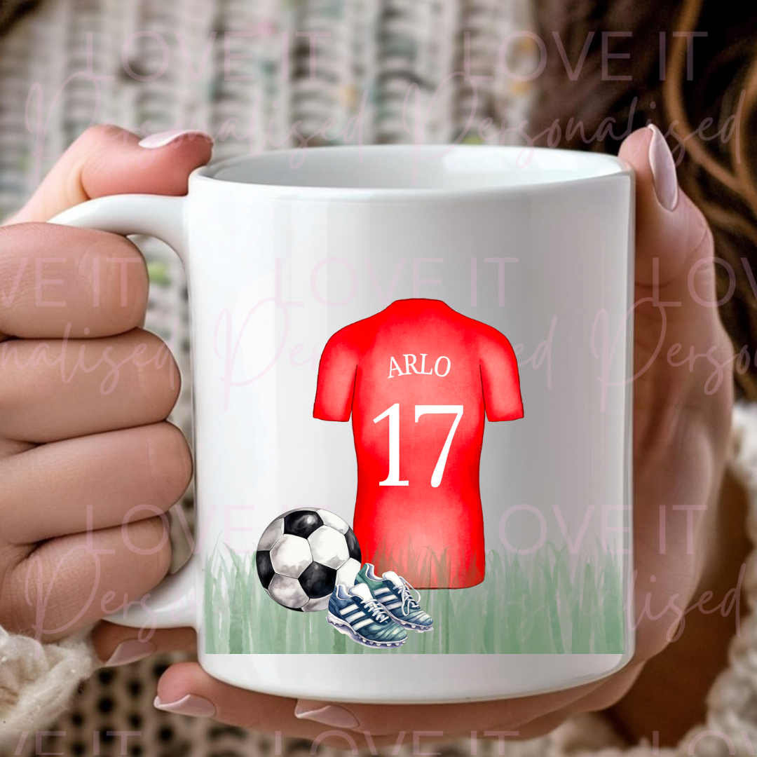 Personalised Football Shirt Mug