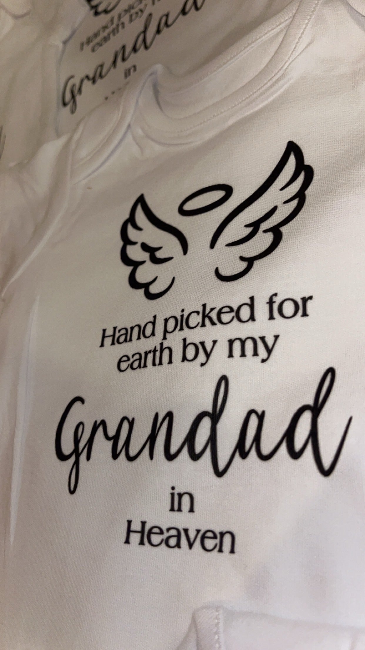 ‘Hand picked for earth by my Grandad’ Baby Bodysuit