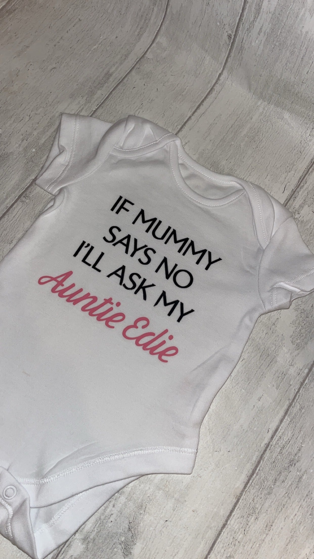 Personalised If Mummy Says No Baby Bodysuit