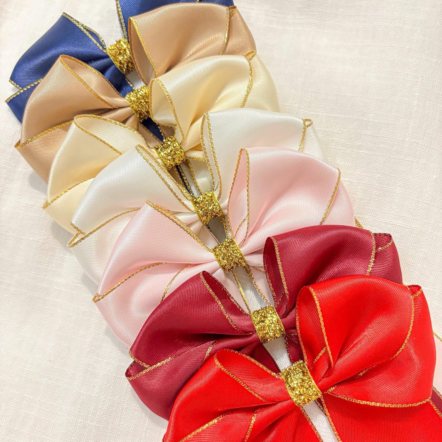 Personalised Glitter Hair Bow - 6 Inch