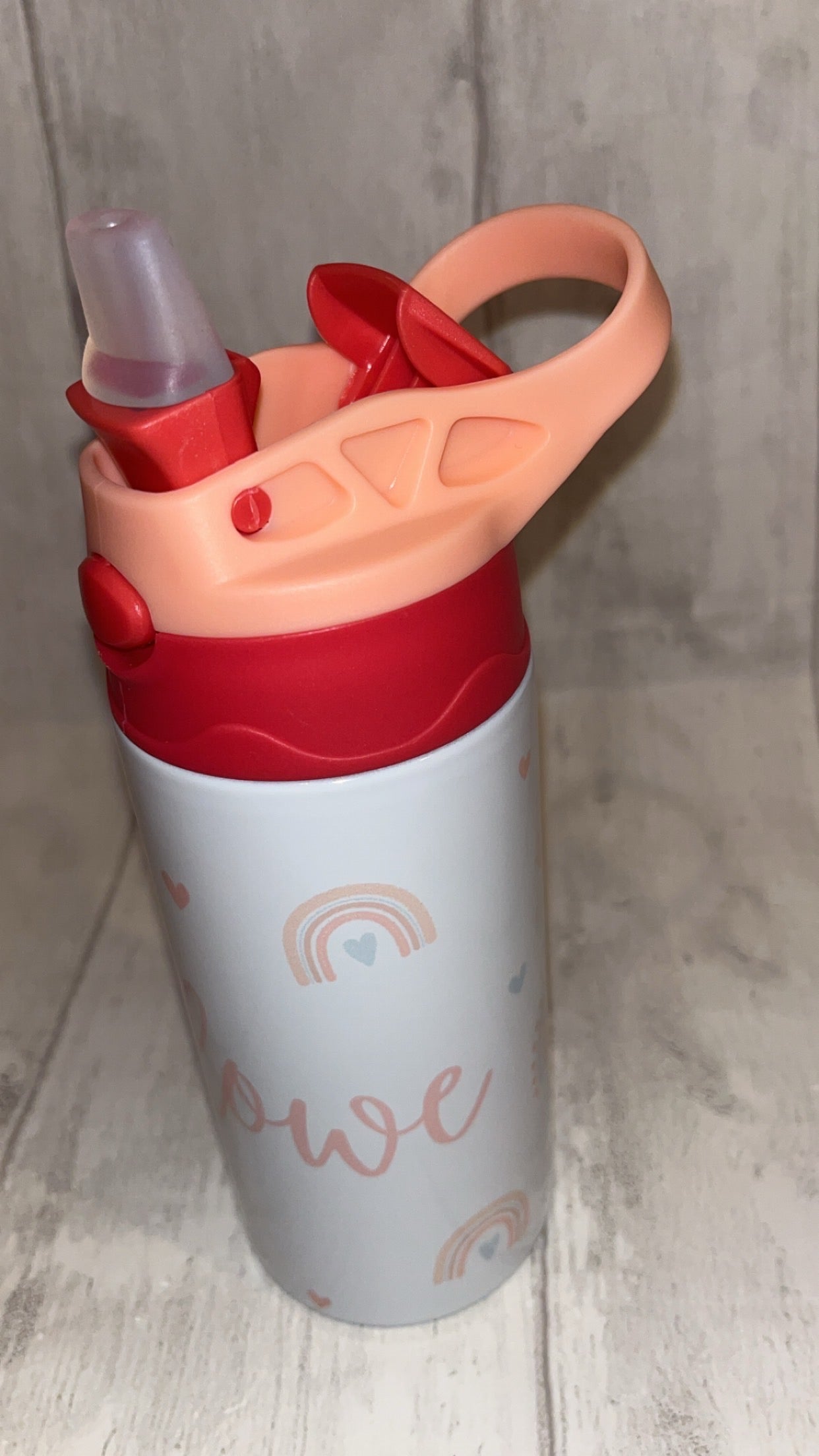 Personalised Boho Rainbow 12oz Water Bottle