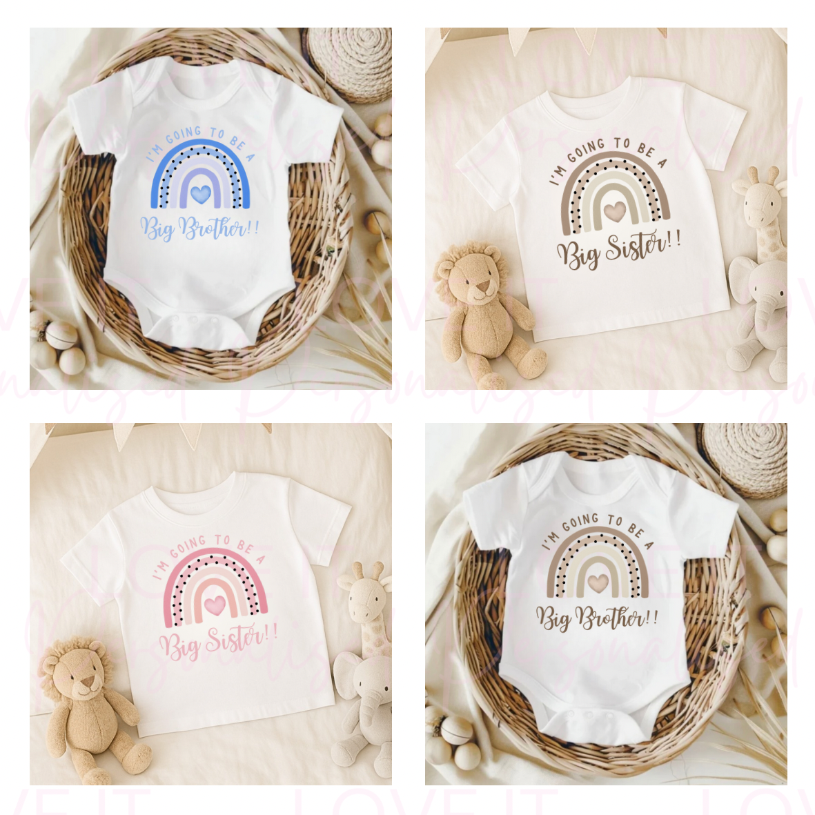 ‘I’m going to be’ a Big Sister/Brother Children's Bodysuit/T-Shirt