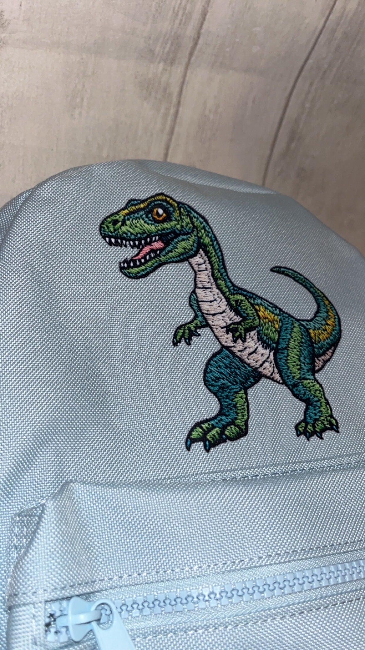 Personalised Children’s Green Dinosaur Backpack