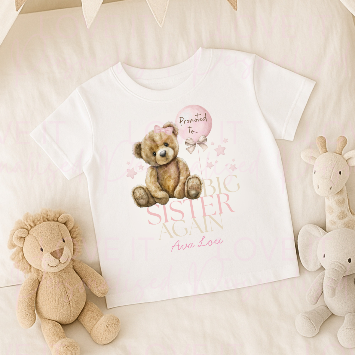 Personalised ‘I’m going to be’ a Big Sister/Brother Children's Announcement Bodysuit/T-Shirt