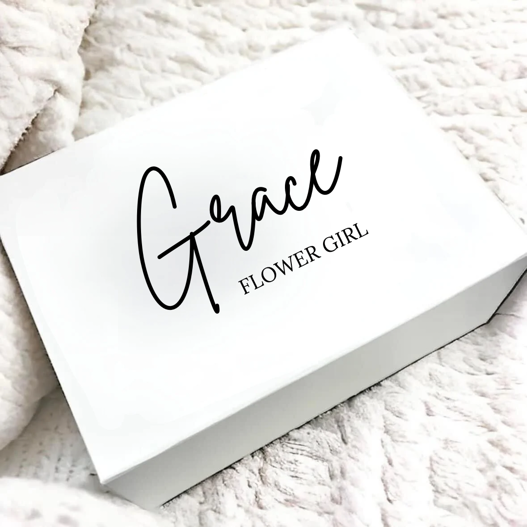 Personalised Flower Girl Magnetic Gift Box