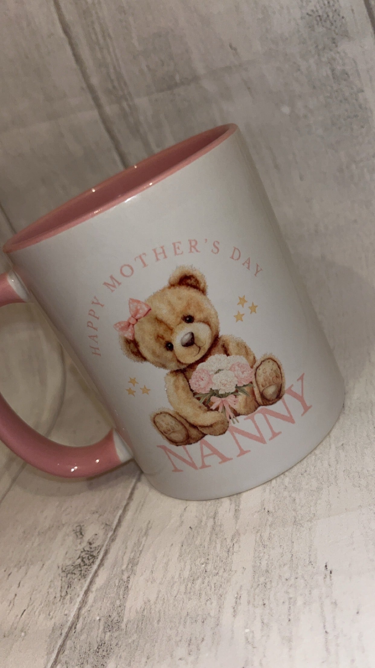 Pink Happy Mother's Day Nanny Mug