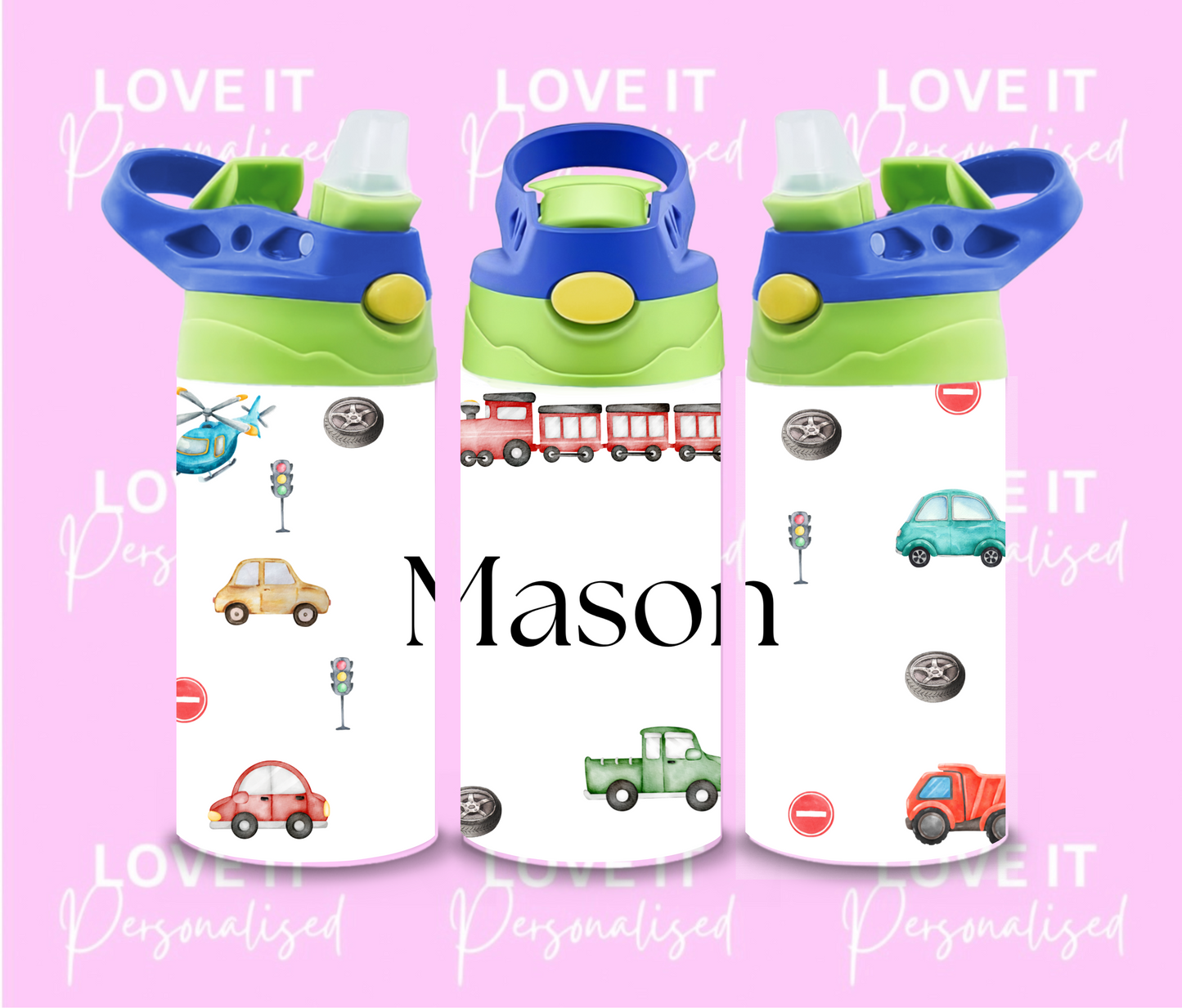 Personalised Transport 12oz Water Bottle