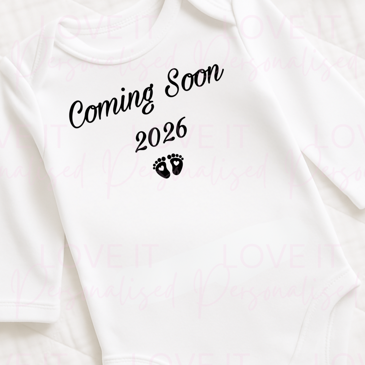 Baby/Pregnancy Announcement Baby Bodysuit - Coming Soon 2026