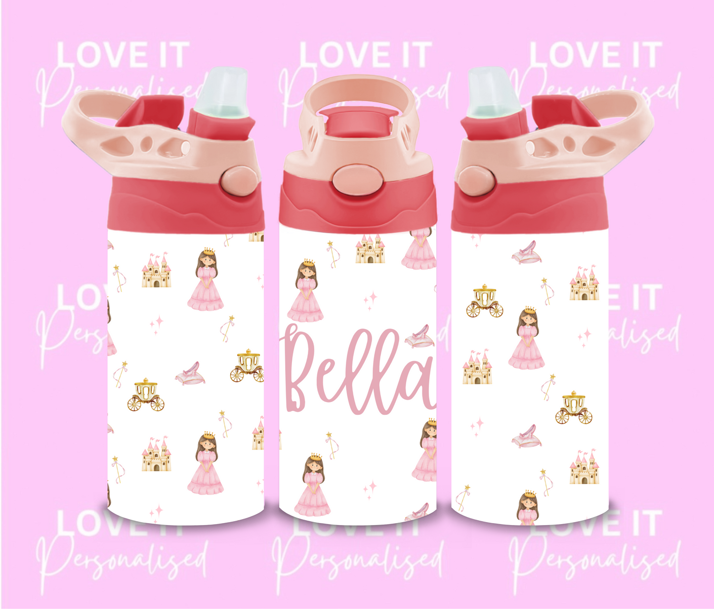Personalised Princess 12oz Water Bottle