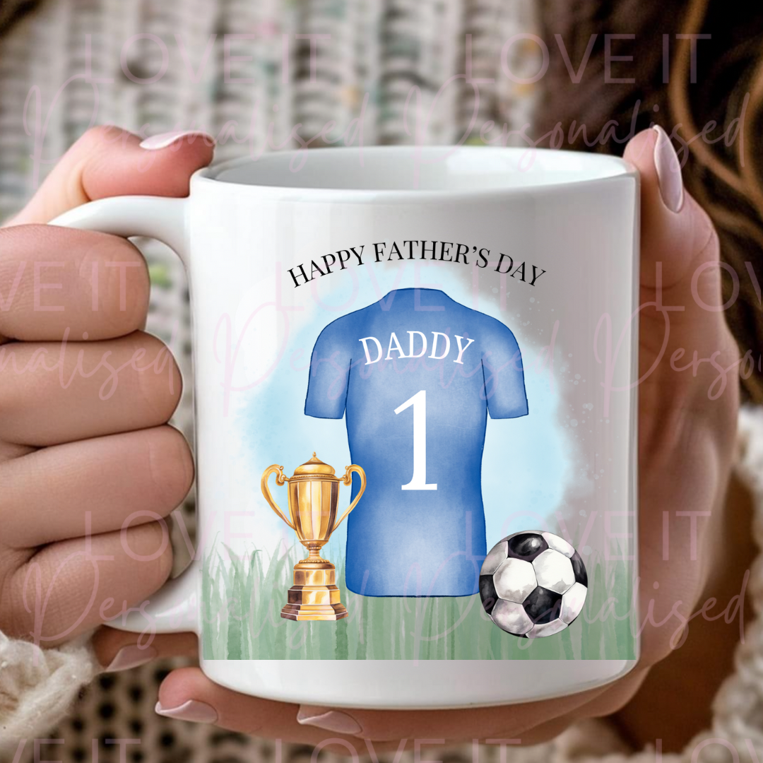 Happy Father's Day Football Shirt Mug