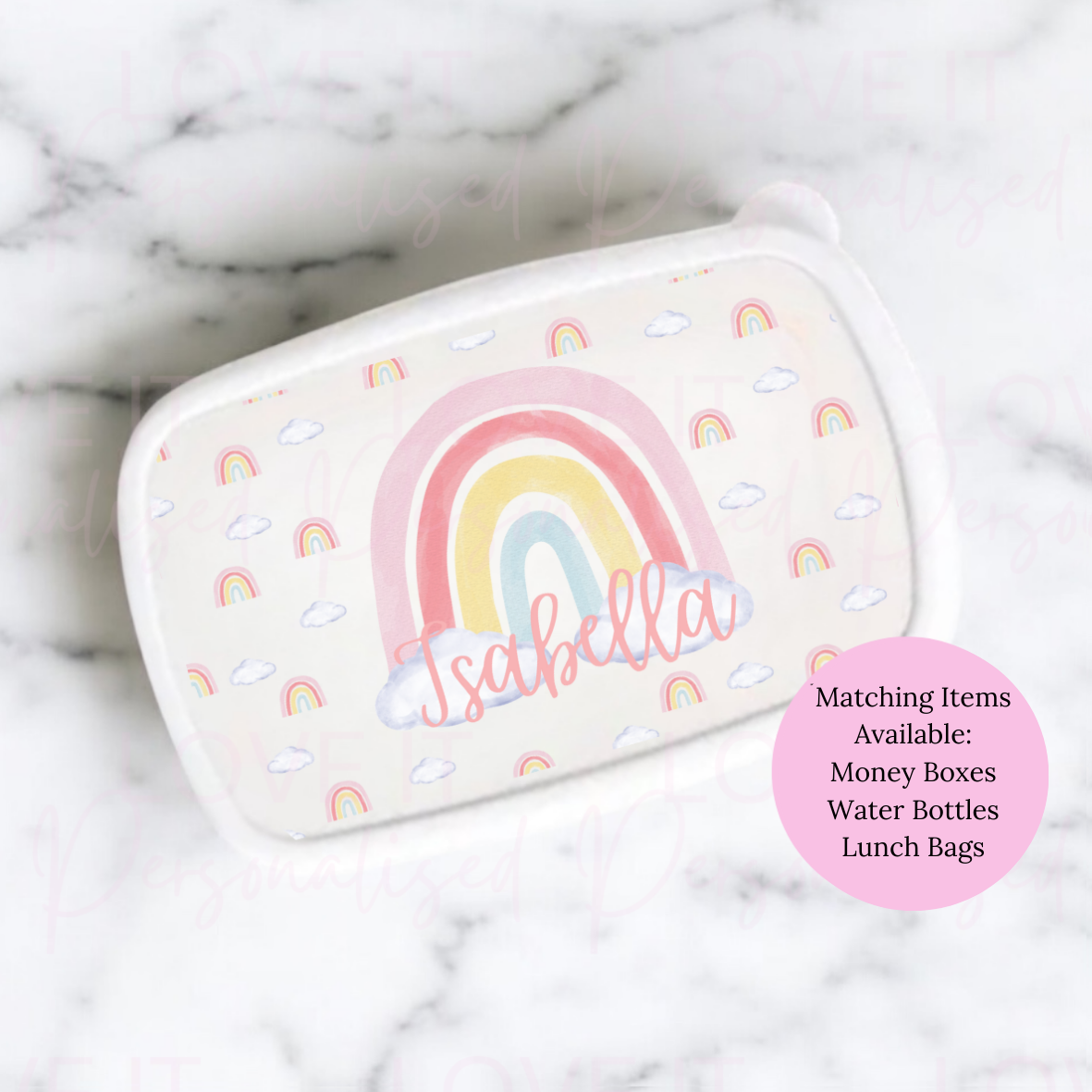 Personalised Rainbow Lunch/Snack Box