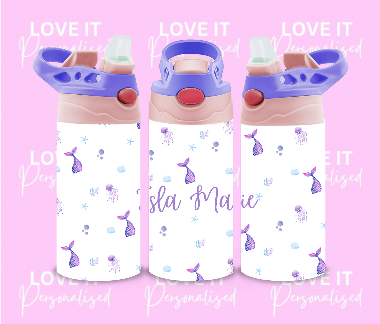 Personalised Mermaid 12oz Water Bottle