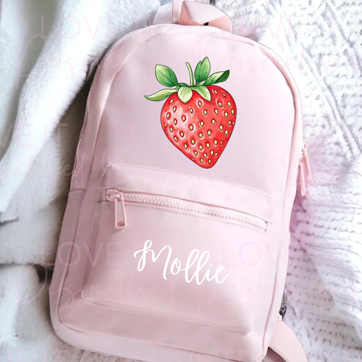 Personalised Children’s Strawberry Backpack